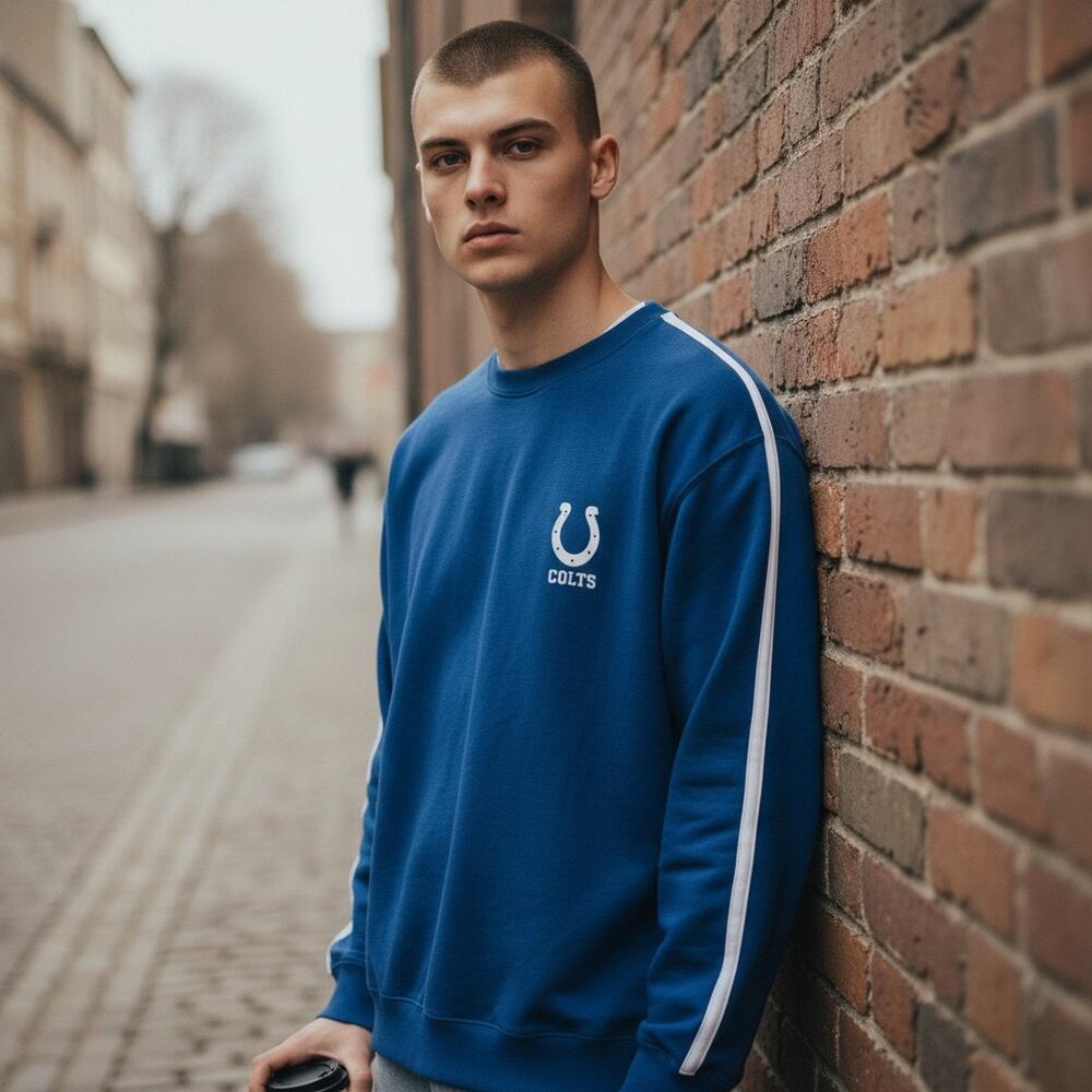 NWT Vintage NFL Indianapolis Colts Embroidered Long Sleeve Tee T-Shirt Mens XLT